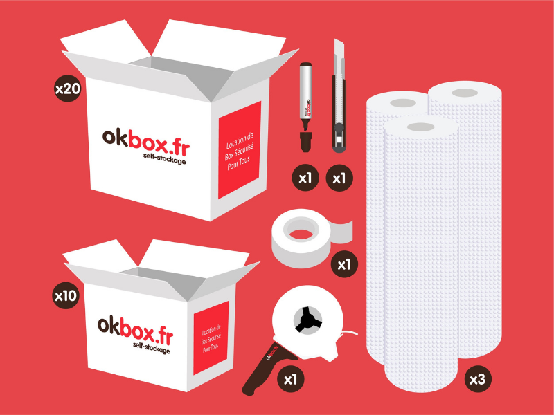 okbox garde meuble Caen box stockage Pack L